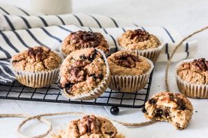 Recette Muffins avoine, chocolat et noix (vegan)