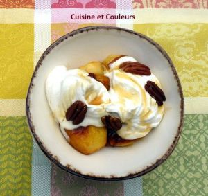 Recette Pommes rôties, chantilly au sirop d'érable