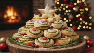 Recette Tour de magie croustillant : torsade feuilletée au pesto pour prolonger l’enchantement de Noël