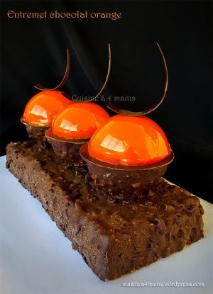 Recette Entremets festif chocolat orange