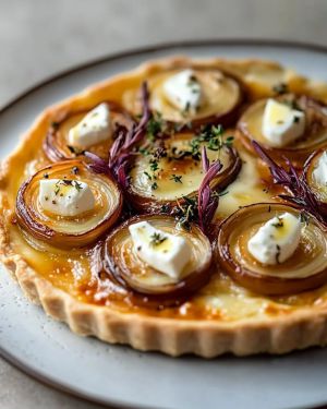 Recette Tarte Oignons Chèvre : Recette Facile et Savoureuse
