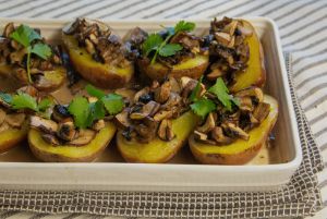 Recette Pommes de terre farcies aux champignons