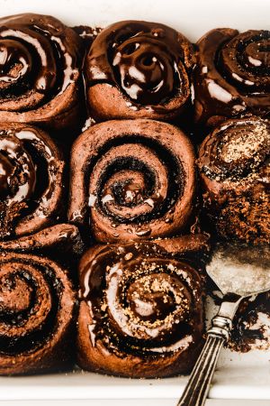 Recette Cinnamon rolls au chocolat et glaçage au chocolat