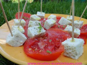 Recette Cubes de fromages frais à l’agar agar