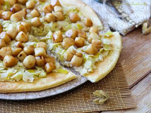 Recette Tarte fine aux poireaux & noix de pétoncles au Muscat