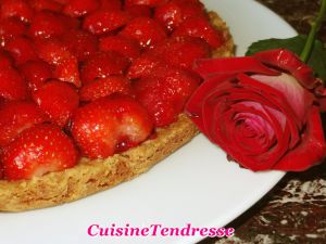 Recette Sablé aux amandes et aux fraises
