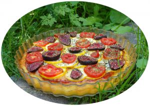 Recette Pizza de polenta aux légumes & figues