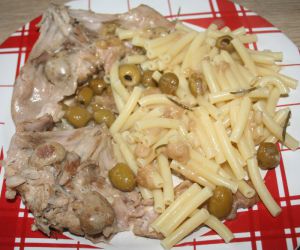 Recette Râbles de lapin au vin blanc, olives et anchois