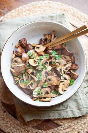 Recette Champignons rôtis à l’airfryer