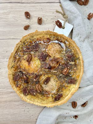 Recette Tarte à l’oignon chèvre et miel