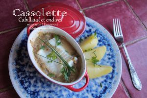 Recette Cassolette de cabillaud aux endives à la moutarde à l'ancienne