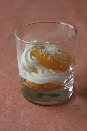 Recette Verrines de peche au mascarpone Préparation