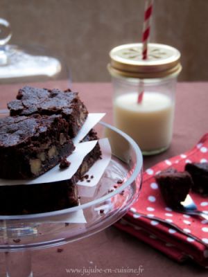 Recette Brownie aux noix (sans lactose, sans gluten et sans oeufs – vegan)