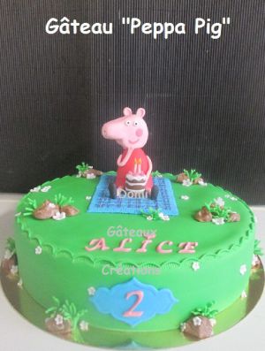Recette Gâteau Peppa Pig en Pâte à Sucre