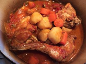 Recette Lapin, céleris-raves, carottes, tomates
