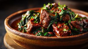 Recette Agneau épicé aux épinards