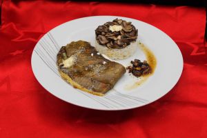 Recette Filet de carrelet aux champignons de Paris et beurre au yuzu