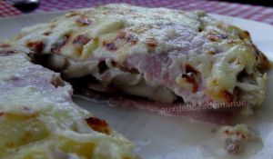 Recette Gratin de champignons au jambon