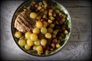 Recette Autour d'un ingrédient , Filet Mignon de porc grillé aux deux raisins