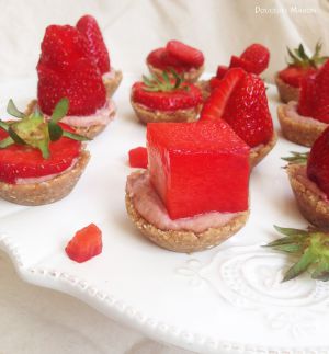 Recette Tartelettes Crues complètement Fraise (Vegan)