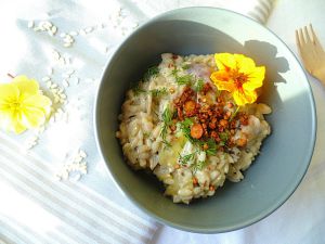 Recette Risotto aux champignons et au poireau