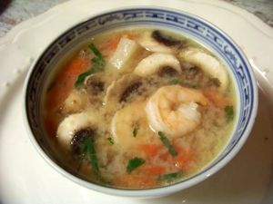 Recette Soupe aux crevettes et tamarin