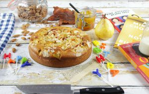 Recette Gâteau au Yaourt Poires et Amandes Caramélisées {10 ans déjà !}