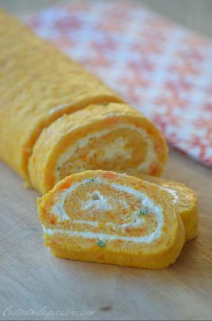 Recette Roulé aux carottes, fromage frais et ciboulette