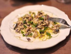 Recette Radis noir, une sardine pour un joli carpaccio