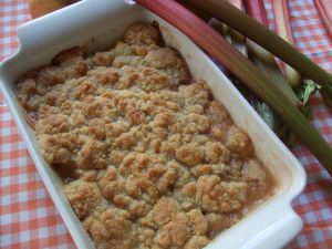 Recette Crumble rhubarbe/ pommes