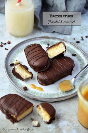 Recette Barres crues {chocolat/caramel} #vegan #glutenfree #raw