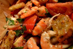 Recette Salade De Crevettes Et De Tomates Au Basilic