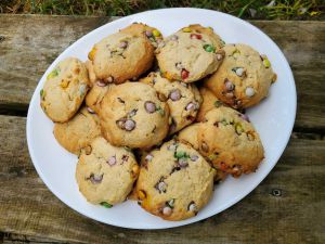 Recette Cookies vegan aux pastilles chocolatées colorées