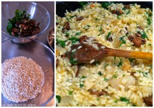 Recette Risotto aux topinambours et aux champignons de Paris