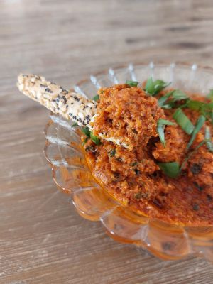 Recette Tartinade de tomates séchées, parmesan, pignons, basilic