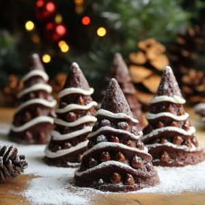 Recette Découvrez Comment Préparer des Sapins de Noël en Brownies Incroyablement Festifs – Une Recette Facile et Ludique pour Illuminer vos Fêtes