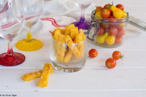 Recette Frites de polenta au parmesan et tomates confites