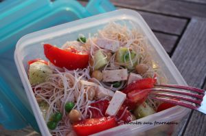 Recette Bento du jour : nouilles chinoises aux légumes et au tofu {vegan}