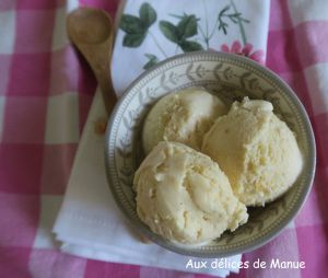 Recette Glace à la pêche et lait concentré non sucré