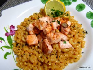 Recette Coquillo-risotto au saumon...c'est bon