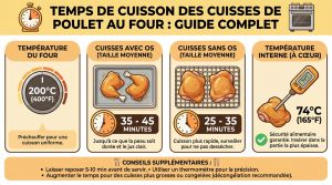 Recette Temps de cuisson des cuisses de poulet au four : guide complet
