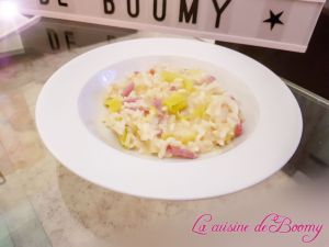 Recette Risotto poireaux / bacon