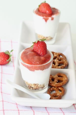 Recette Verrine mascarpone fraises rhubarbe