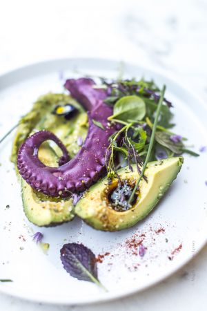 Recette Poulpe violet coloré naturellement : ma technique