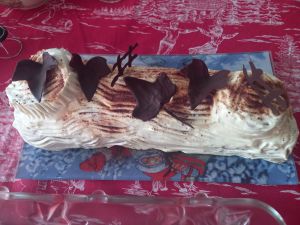 Recette Buche de Noël à la mousse chocolat au lait