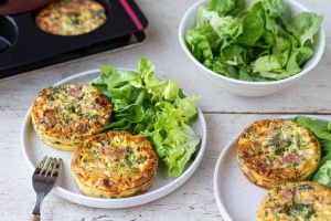 Recette Quiche sans pâte au brocoli, boursin et jambon