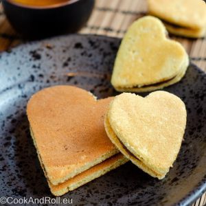 Recette Dorayakis de St-Valentin - anko,cacahuètes et chocolat