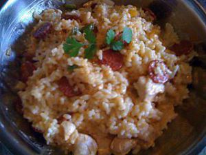 Recette Risotto au poulet et chorizo