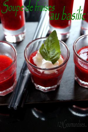 Recette Soupe de fraises au basilic