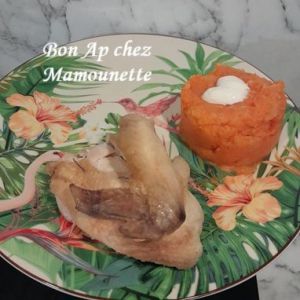 Recette Purée carottes de sable PDT et poulet fermier sans MG ajoutées